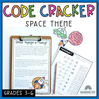 Space Code Breaker Math Activity | Space Escape Room