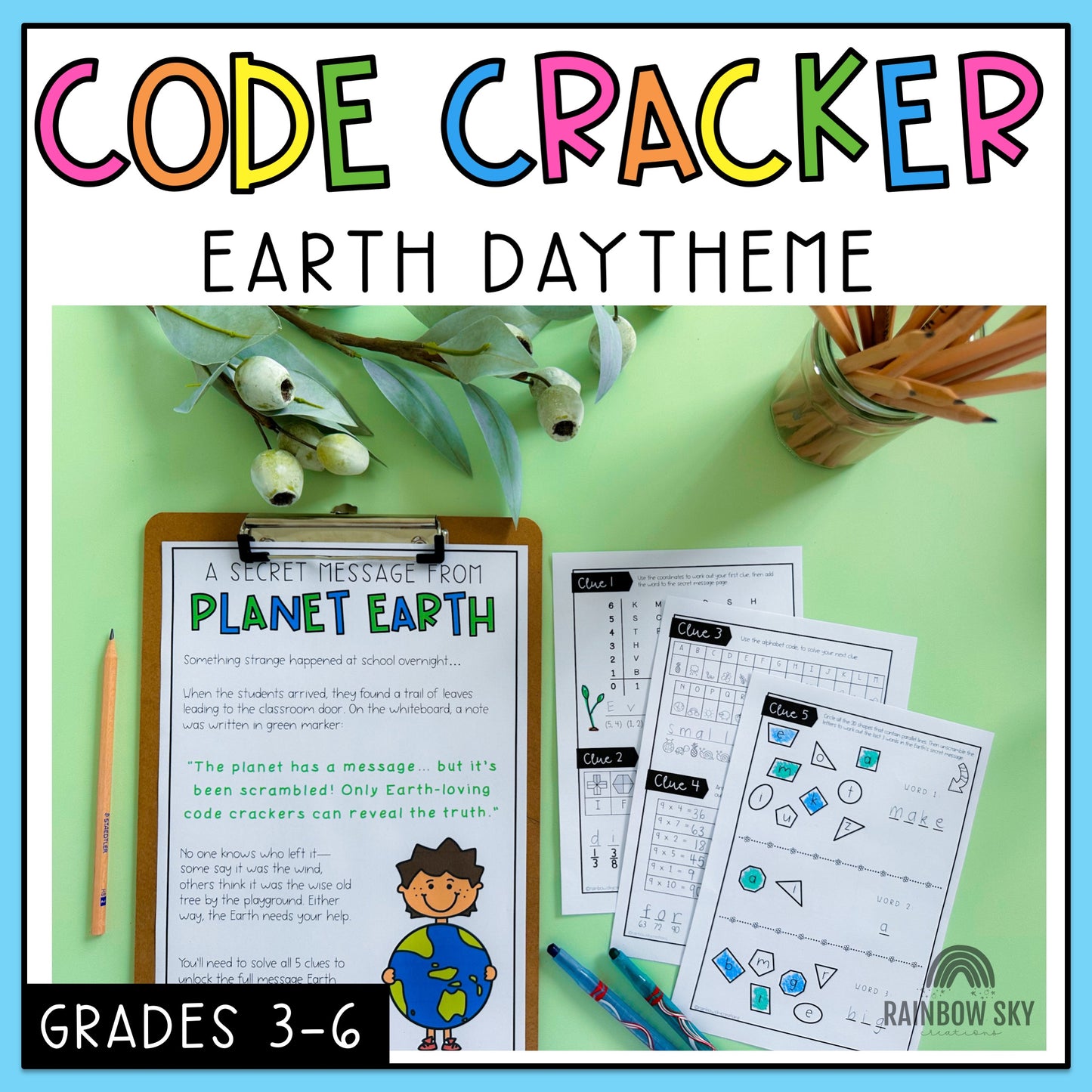 Earth Day Math Code Cracker | Earth Day Escape Room