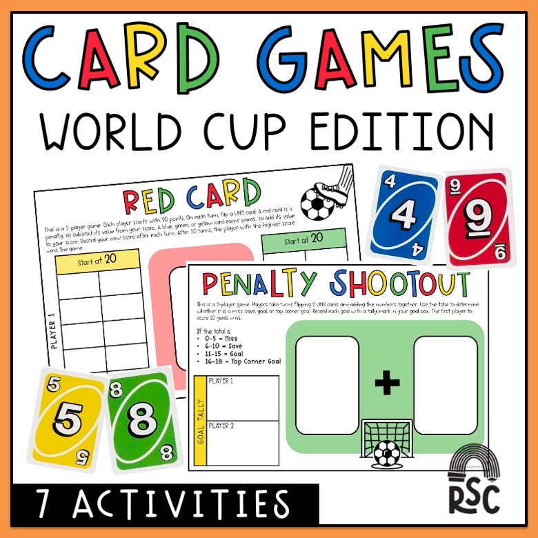 World Cup Edition UNO Math Games - All Grades