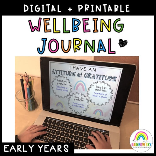 Student Wellbeing Journal | SEL Lesson | Kindergarten - Year 2 [Digital & Printable]