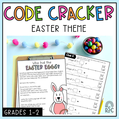 Easter Math Code Cracker -  Escape Room (Grade 1 & 2)