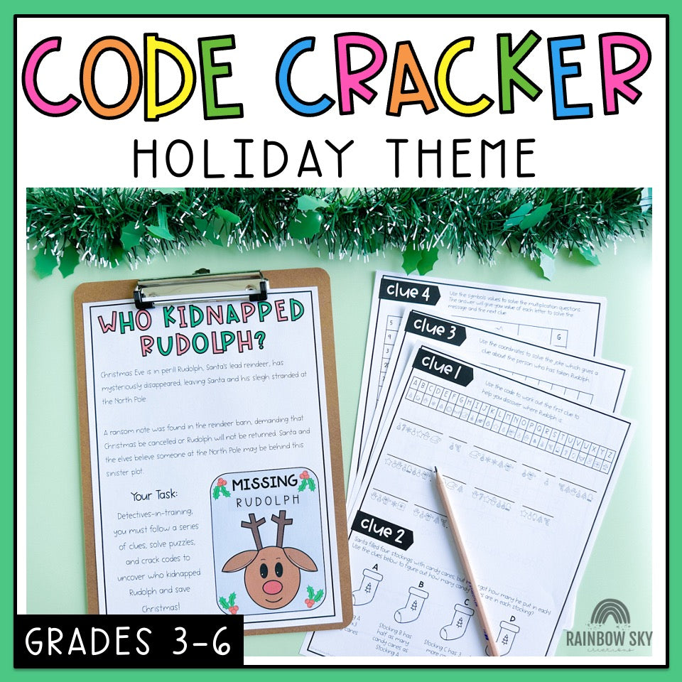 Code Breaker Activity | Math Activity | Christmas Escape Room