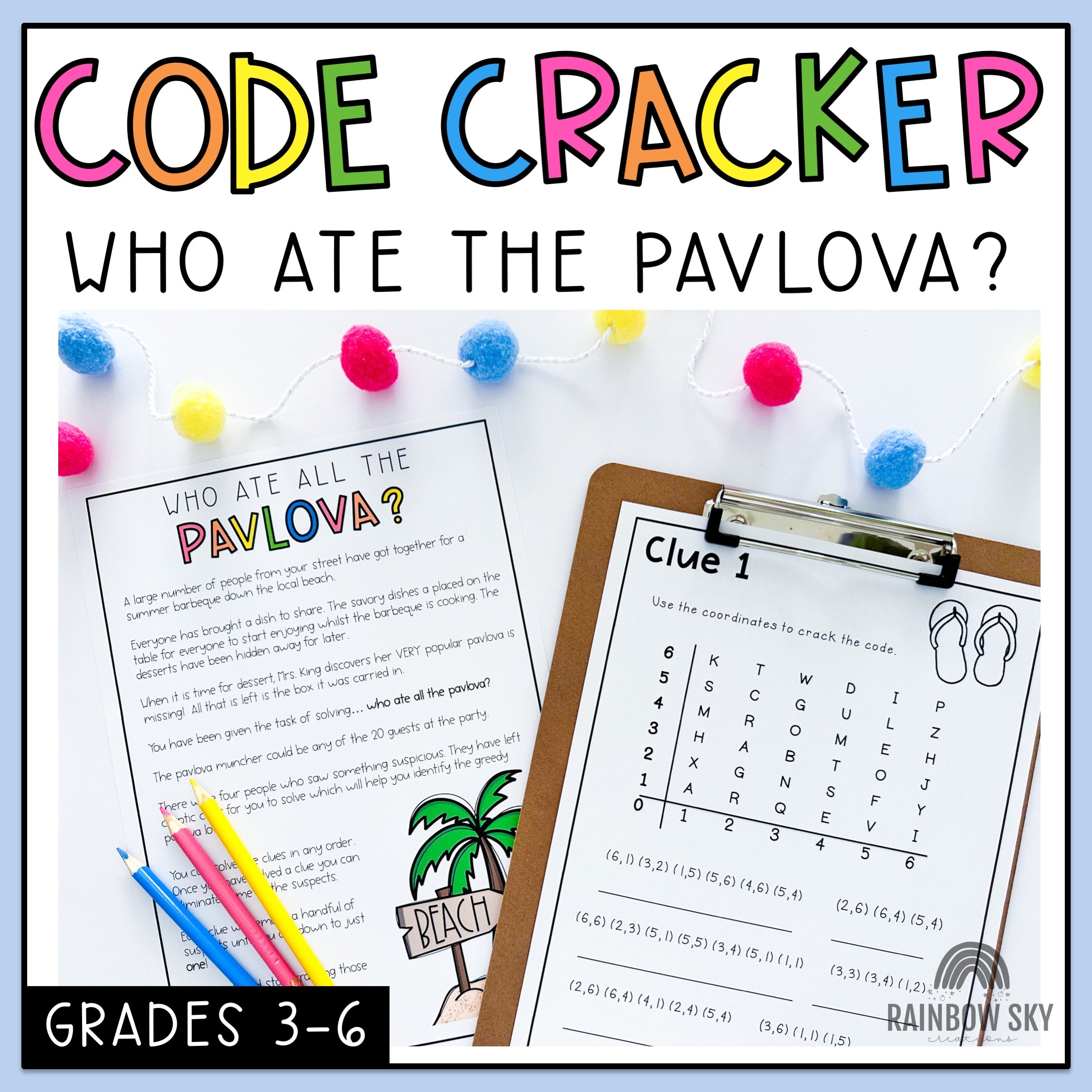 Australian Maths Code Breaker - Escape Room (Grades 3-6) β Rainbow Sky ...