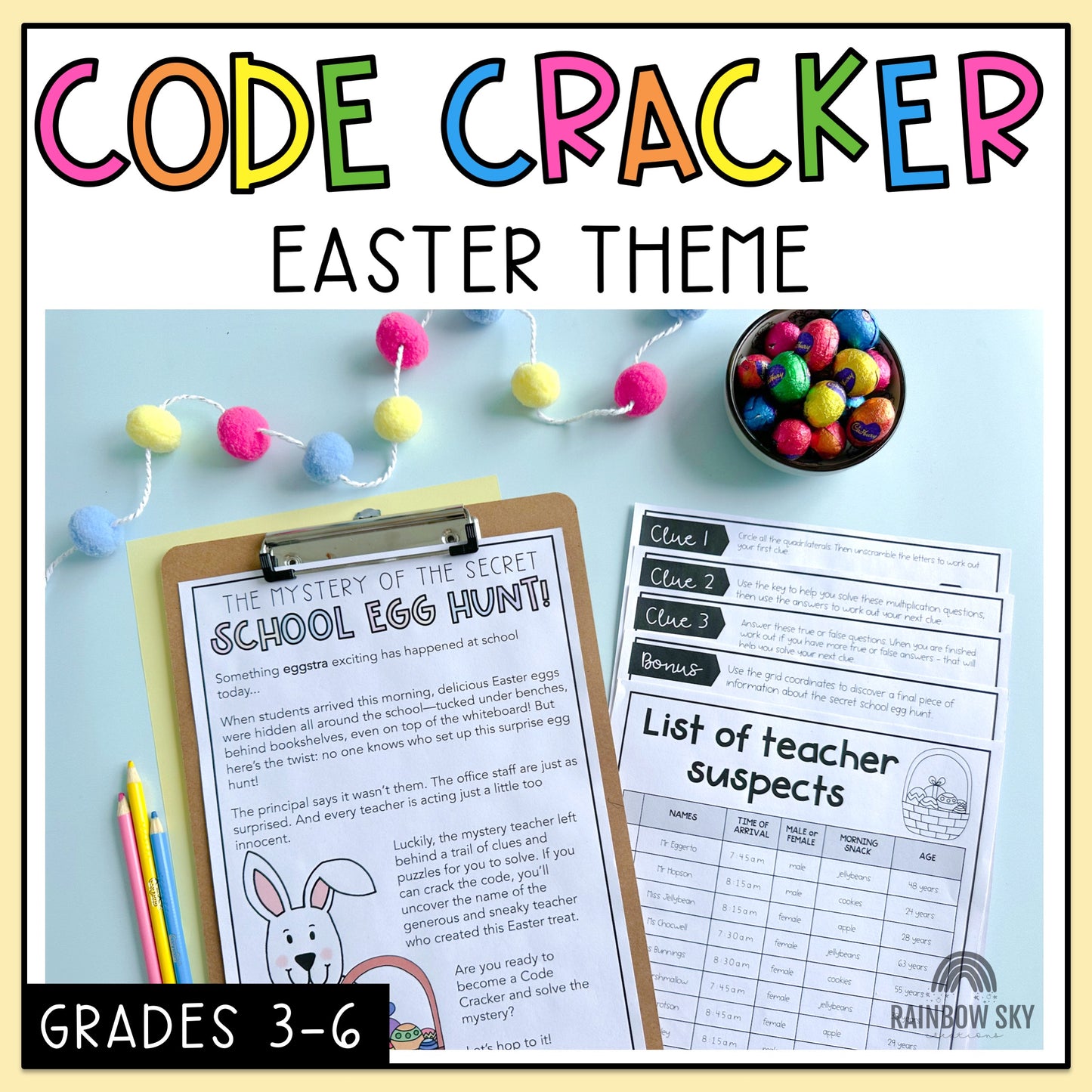 Easter Math Code Cracker | April Escape Room