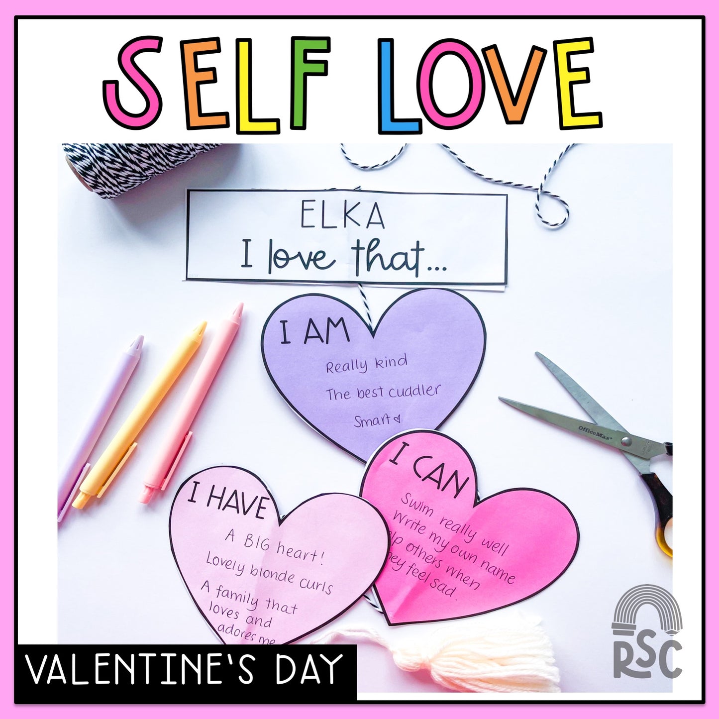 Self Love Heart Display - Valentine's Day Craft