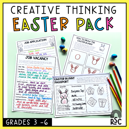 Easter Activities - Easter Worksheets - Easter Creative Thinking - Grades 3-6
