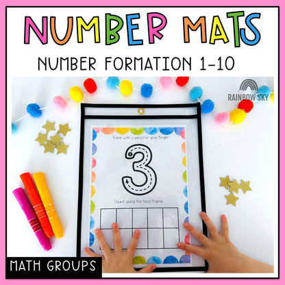 Number Tracing Mats | Kindergarten Math Centre | Kindergarten, Foundation, Prep