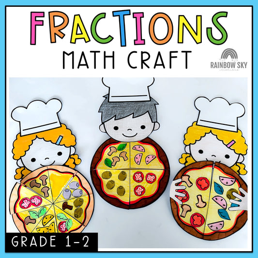 Pizza Fraction Craft | Halves, Quarters, Eighths Lesson