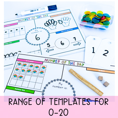 Number of the Day Templates 0-20 | Kindergarten