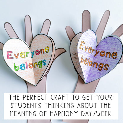 Harmony Hands Reflection Craft and Display | Harmony Week Craft