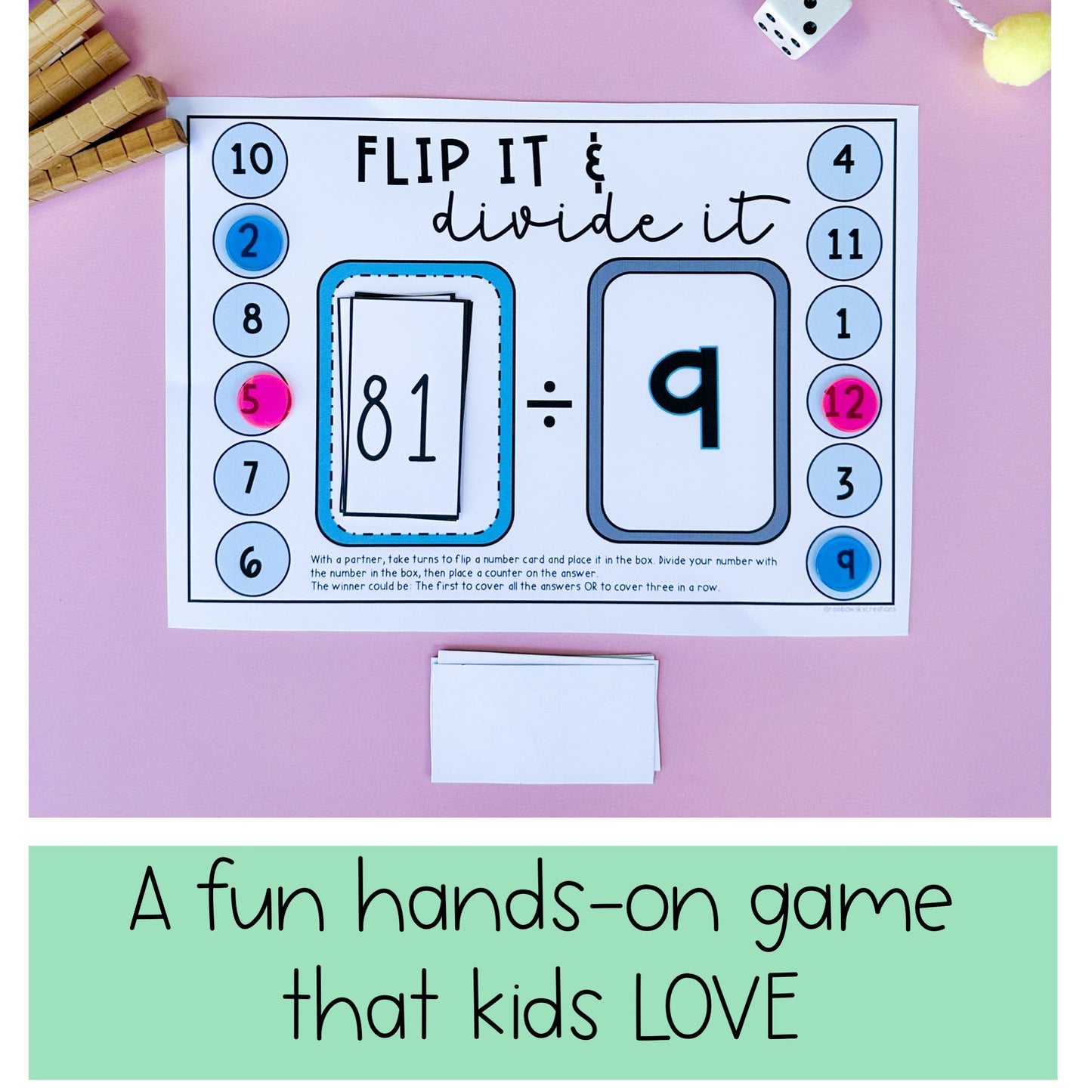 Division Flip it Games - Division Facts - Divide by 2 To 12