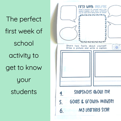 All About Me Flipbook - First Day of School Australia Year 2 and 3