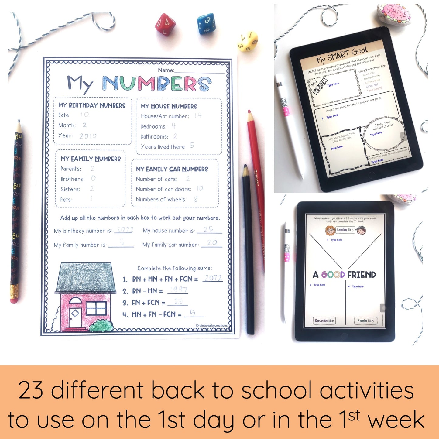 Australian Back to School BUNDLE Years 3-4 - First Day of School Activities