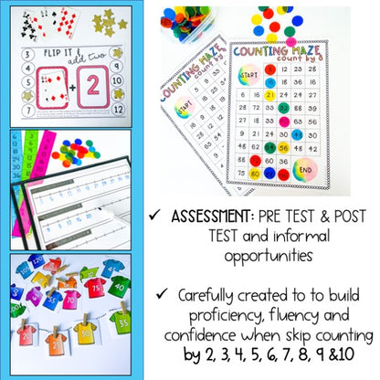 Skip Counting Games BUNDLE | Number Sequencing Activities