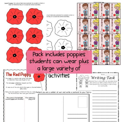 Memorial Day Activity Pack | Print & Go | Primary