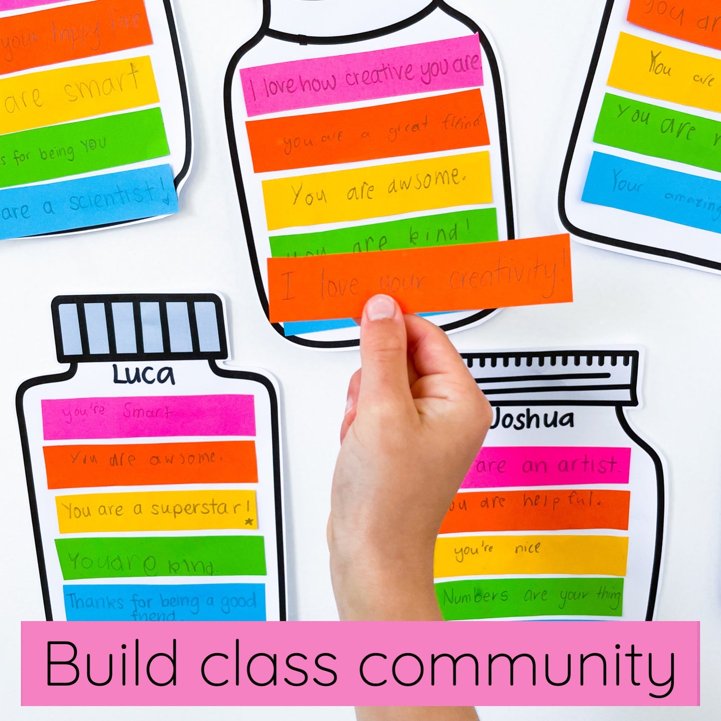 Compliment Jars Activity -  Compliment Kindness Craft