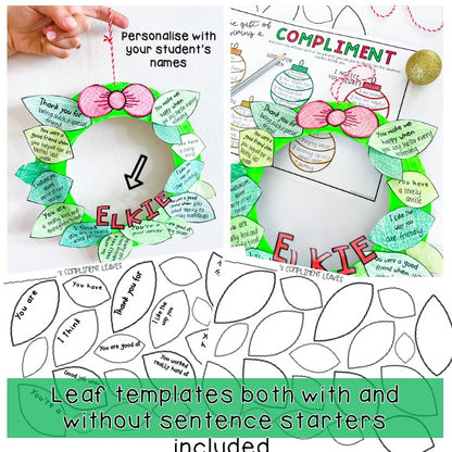 Christmas Compliment Wreaths Activity | Christmas Kindness