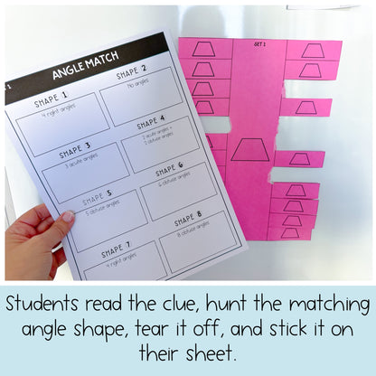 Identifying Angles Hunt - Around the Room Activity
