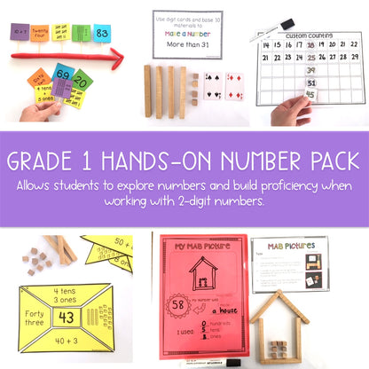 Hands-On Math BUNDLE | Place Value & Number Sense | Grade 1