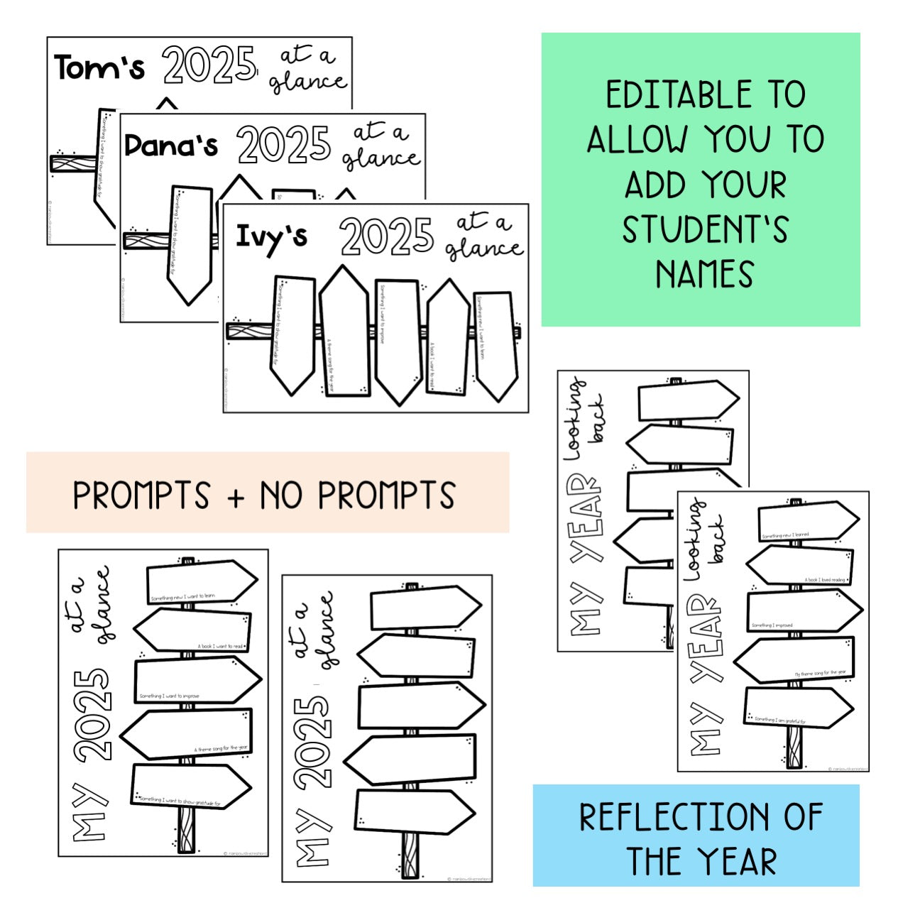 2025 At A Glance | New Year Reflection Activity