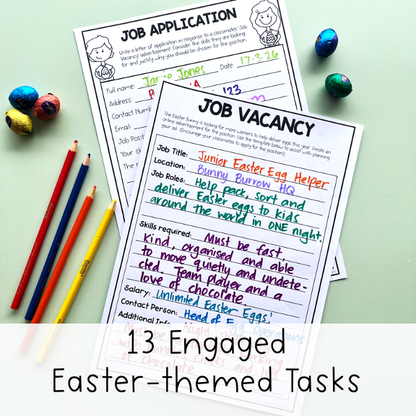 Easter Activities - Easter Worksheets - Easter Creative Thinking - Grades 3-6