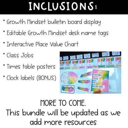 Classroom Decor BUNDLE [Splash Rainbow Theme]