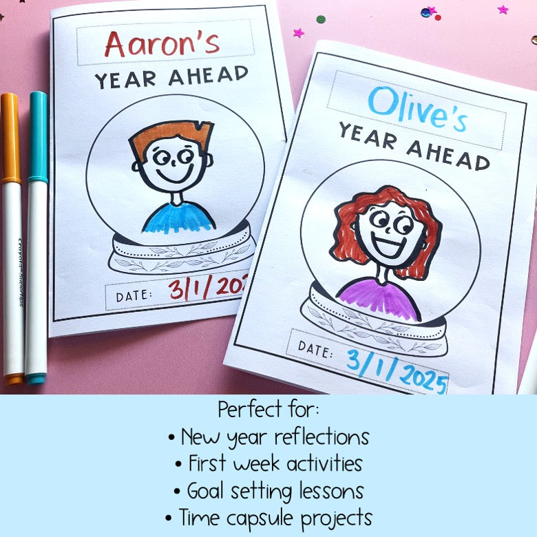 A Year Ahead Reflection Booklet | New Year 2025 Activity