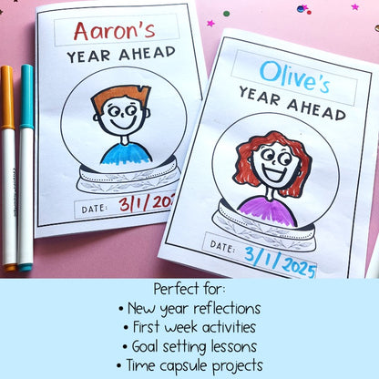 A Year Ahead Reflection Booklet | New Year 2025 Activity