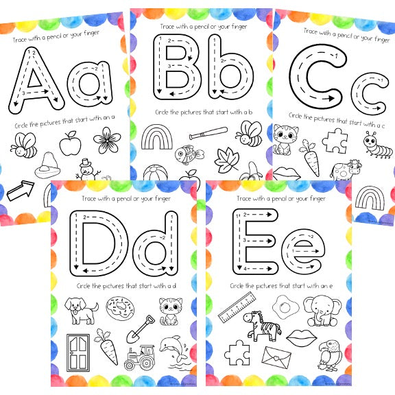 Alphabet Tracing Mats | Letter Formation & Initial Sounds | Writing