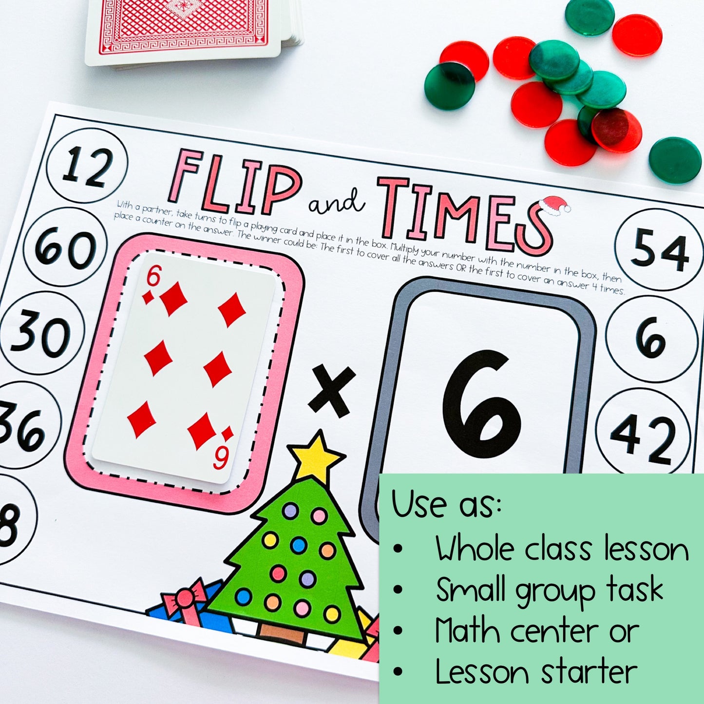 Holiday Flip it Games - Multiplication and Division Games