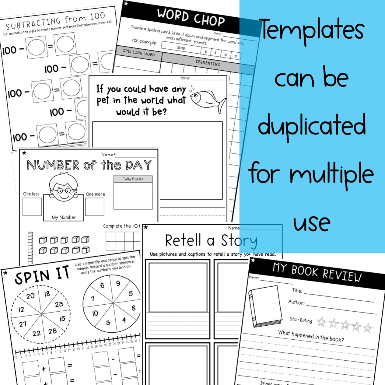 Holiday Homework | Learning from Home Pack | Years 1-2 [Digital & Printable]