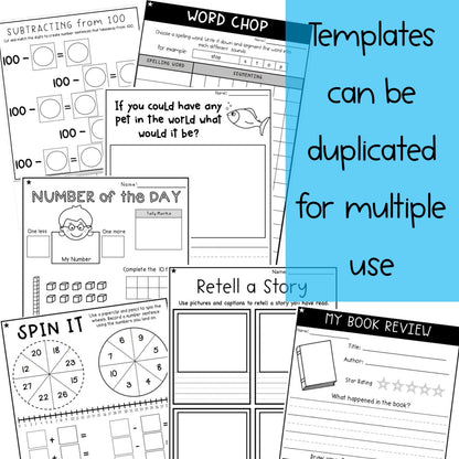 Holiday Homework | Learning from Home Pack | Years 1-2 [Digital & Printable]