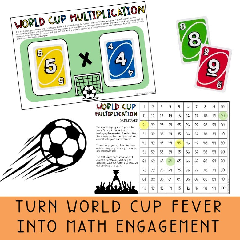 World Cup Edition UNO Math Games - All Grades