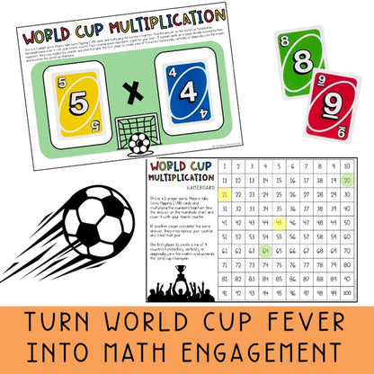 World Cup Edition UNO Math Games - All Grades