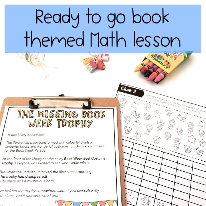 Book Week Math Code Cracker - Grade 1 & 2 Reading Escape Room