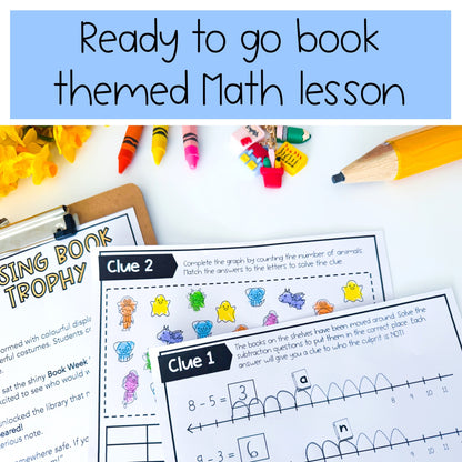 Book Week Math Code Cracker - Grade 1 & 2 Reading Escape Room