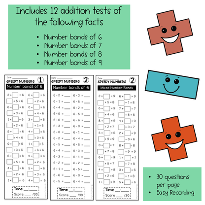 Speedy Numbers Booklet | Addition | Number Bonds Within 10