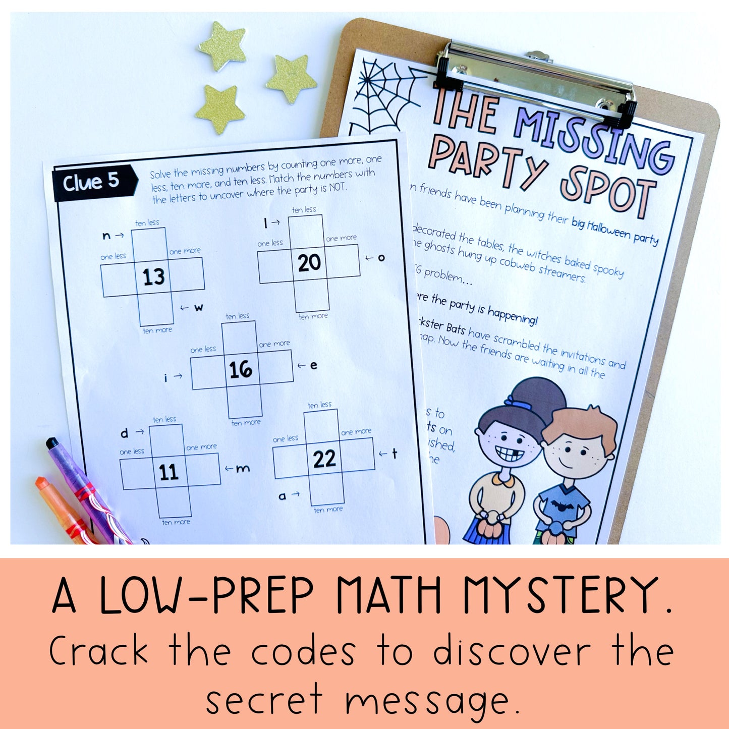 Halloween Math Code Cracker | Grade 1 & 2 Escape Room