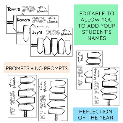 2026 At A Glance - New Year Reflection Activity