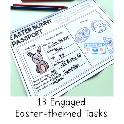 Easter Activities - Easter Worksheets - Easter Creative Thinking - Grades 1-2