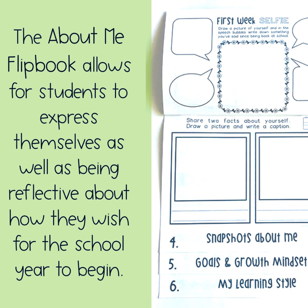 First Day Of School Flipbook BUNDLE | Back To school | Years 2-3 [Digital & Printable]