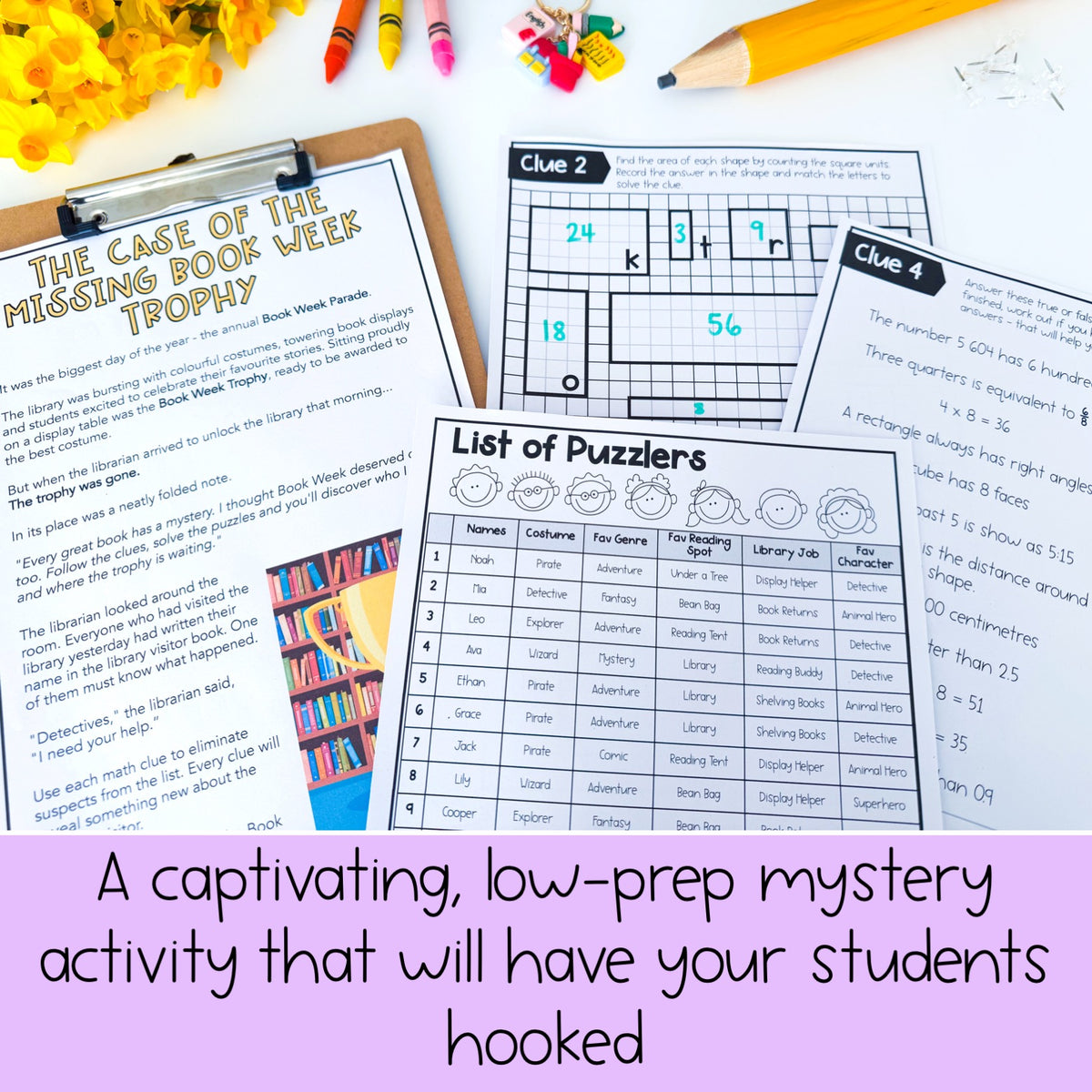 Book Week Math Code Cracker - Grades 3-6 Escape Room