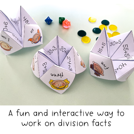 Division Chatterboxes | Division Facts Fluency & Division Practice