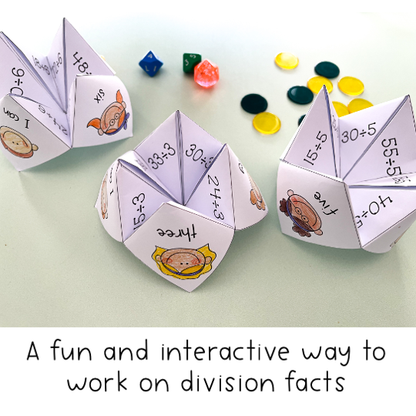 Division Chatterboxes | Division Facts Fluency & Division Practice