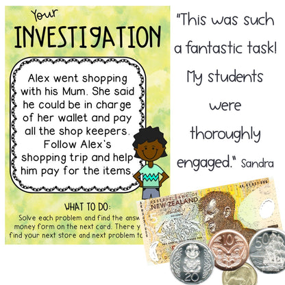 New Zealand Money Investigation | Money Word Problems | Years 1-2