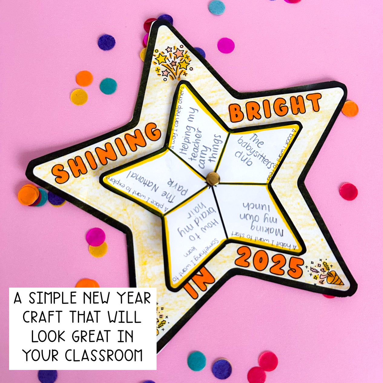 Shining Bright in 2025 | New Year Goal Setting Craft