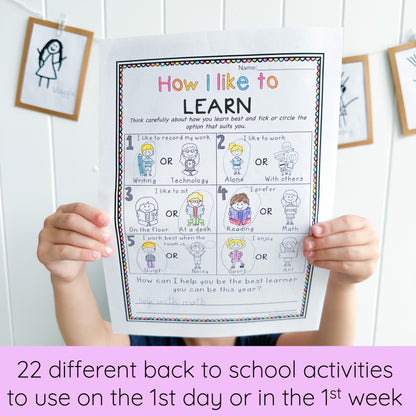 Australian Back to School BUNDLE Years 1-2 - First Day of School Activities