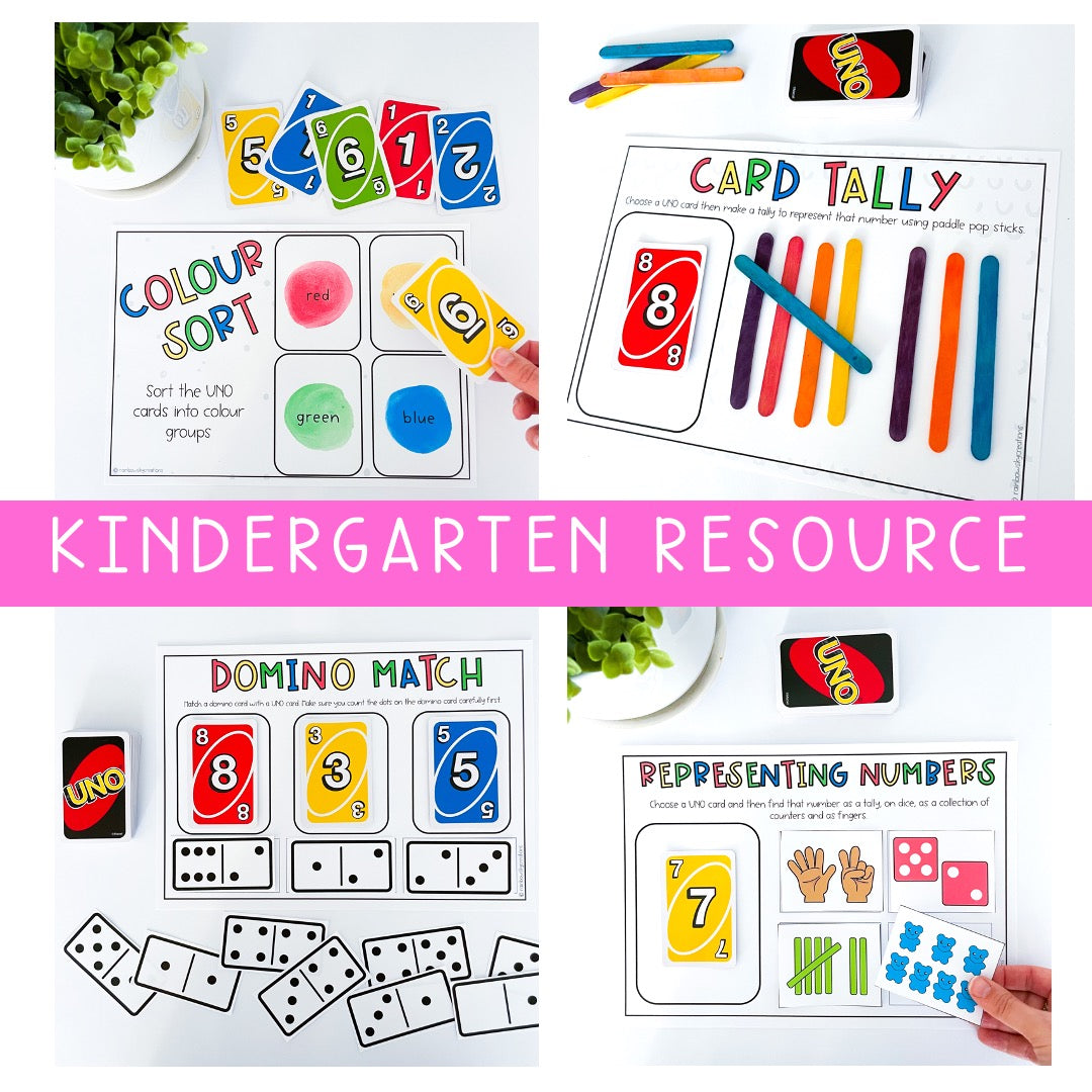 UNO Card Games MEGA BUNDLE | Math Centres | Kindergarten - Grade 6