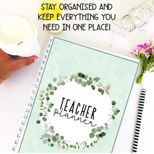 Australian Organised Teacher BUNDLE | Planner, PD Diary & Assessment Book [Eucalyptus Theme]