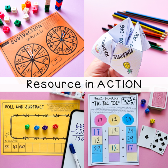 Hands-On Math Activities & Games | Addition & Subtraction | Grades 3-4